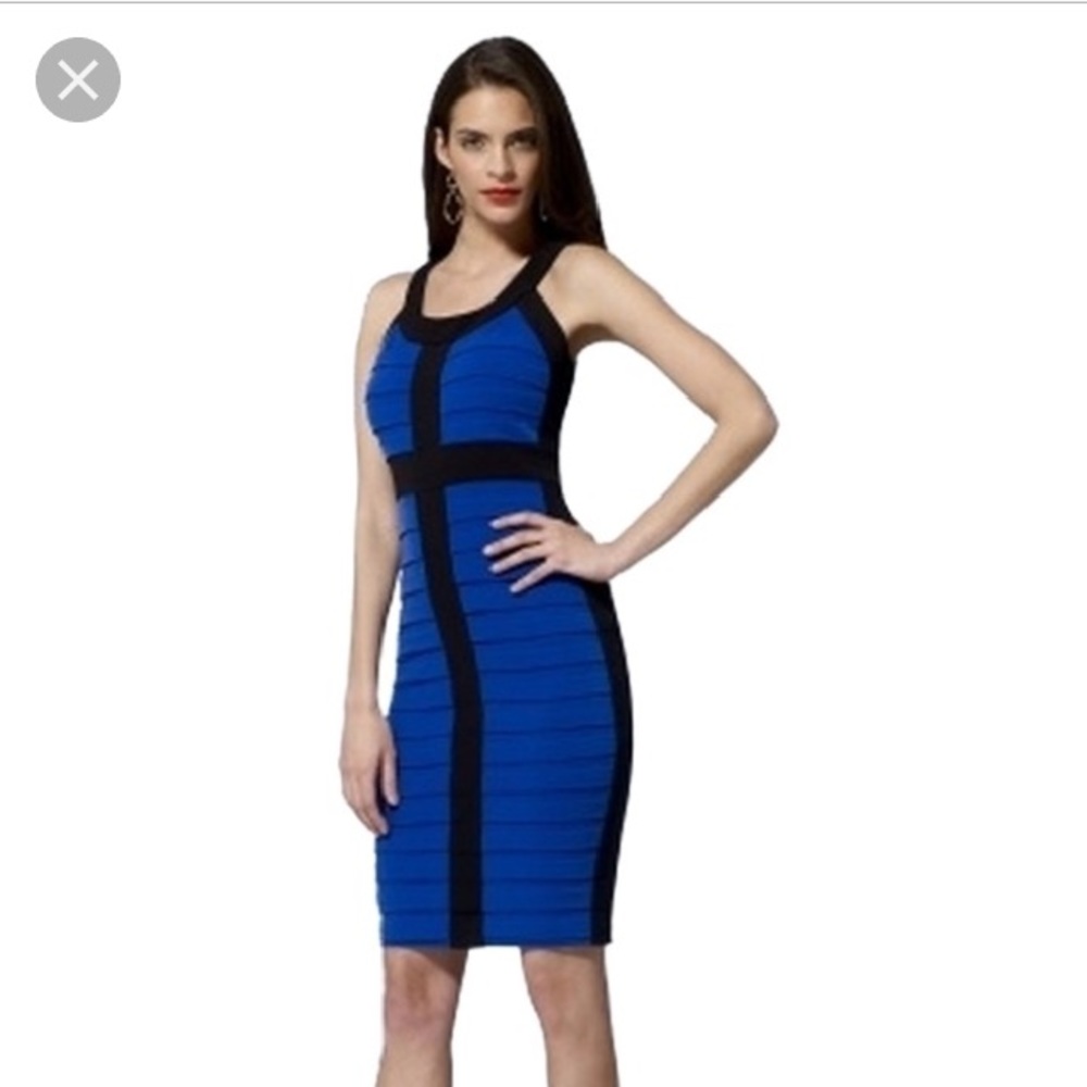 Cache colorblock bodycon dress NWOT